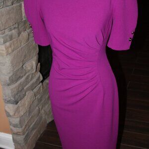 DKNY Round Neck Purple Dress